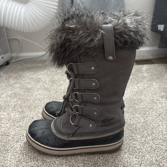 Sorel Joan of Arctic Women's Waterproof Boots Size 8.5 Gray Suede - Picture 1 of 6